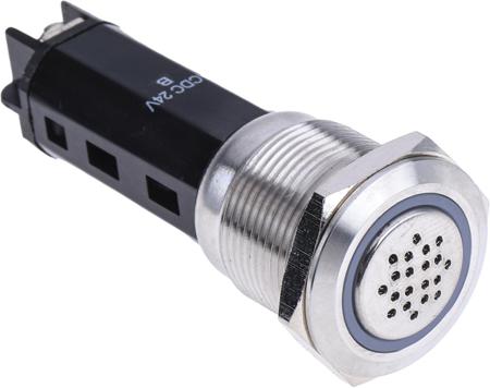 877-1842 RS PRO Panel Mount Buzzer, 24 V dc, 75dB at 1 m