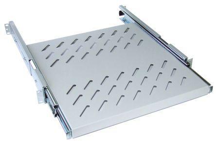 668-4819 Grey Ventilated Shelf, 1U x 570mm x 406mm, 90kg max