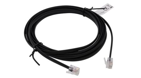 RND-765-00110 RND Male RJ12 to Male RJ12 Telephone Cable, Black Sheath, 1m