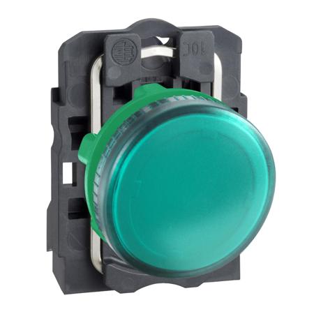 XB5AV63 Schneider Electric, Harmony XB5, Panel Mount Green Pilot Light, 22mm Cutout, IP66, IP67, Round, 250V