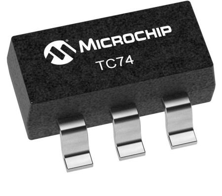 TC74A4-3.3VCTTR Microchip Temperature Sensor, Digital Output, Surface Mount, I2C, SMBus, ±3°C