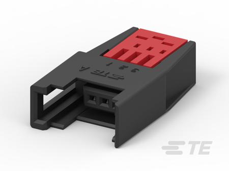 1-1746741-3 TE Connectivity RITS Connector Socket Connector 3 Way Straight PCB Mount 2mm Pitch Red