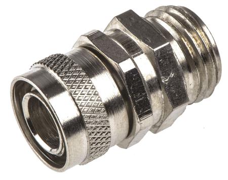 7TCA296020R0059--SP12-M16-B Adaptaflex M16 Swivel Cable Conduit Fitting, Silver 12mm nominal size