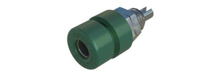 930166104 Hirschmann Test & Measurement, Green 4mm Socket, Tin Plated, 30 V ac, 60 V dc, 32A