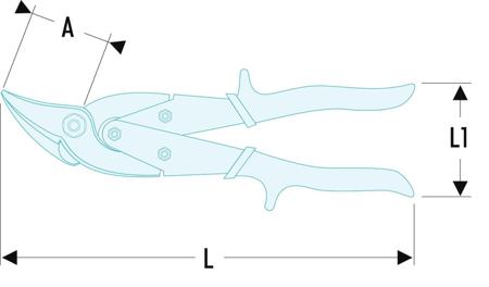 985-ST Facom 255 mm Straight Shears for Stainless Steel