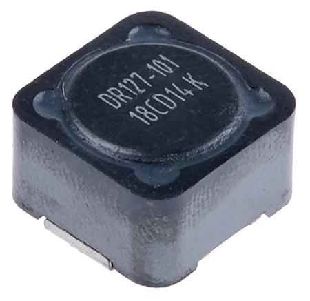 DR127-101-R Eaton, DR, 0127 Yes Wirewound Surface Mount Inductor with a Ferrite Core, 100 μH Wirewound ±20 % 3.64 A Idc