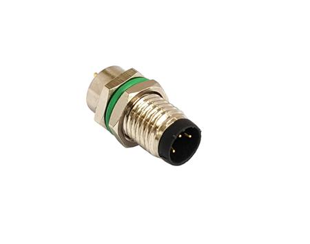PXMBNI08RPM04APC Bulgin Circular Connector, 4 Contacts, Rear, M8 Connector, Plug, Male, IP67, Buccaneer M8 Series