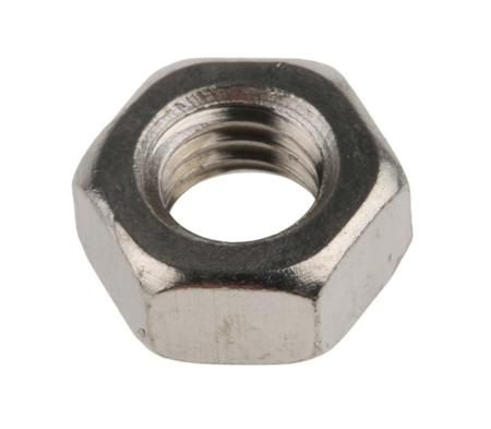 483-0552 RS PRO, Nickel Plated Brass Hex Nut, DIN 934, M6