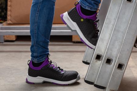 6551616-41-7 Honeywell Safety COCOON EVO STRETCH S3 Women's Black, Purple Composite Toe Capped Safety Shoes, UK 7, EU 41