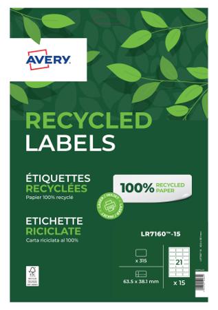LR7160-15 Avery White Printer Label