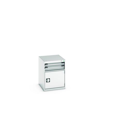40018021-16V Bott 1 Door, 2 Drawer Sheet Steel Floor Standing Storage Cabinet, 525 X 650 X 700mm