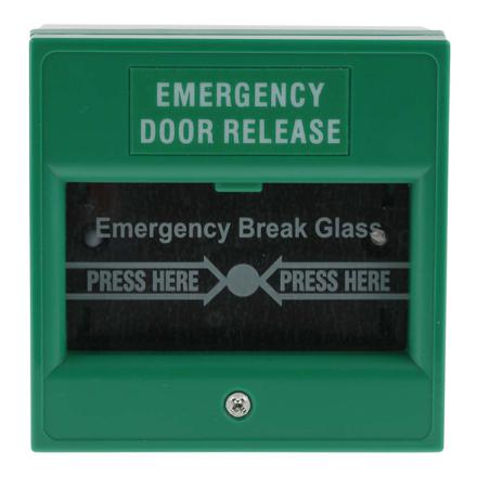 741-8284 RS PRO Green Emergency exit unlocking box, Break Glass Operated, Resettable, Mains-Powered