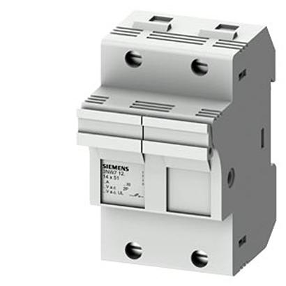 3NW7122 Siemens 50A Fuse Holder for 14 x 51mm Fuse, 2P, 690V
