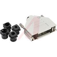 L17-DTZK-25KFM connector accessory,d-sub,1-piece str metallic bkshl w/thumbscrews,std 25/hd 44