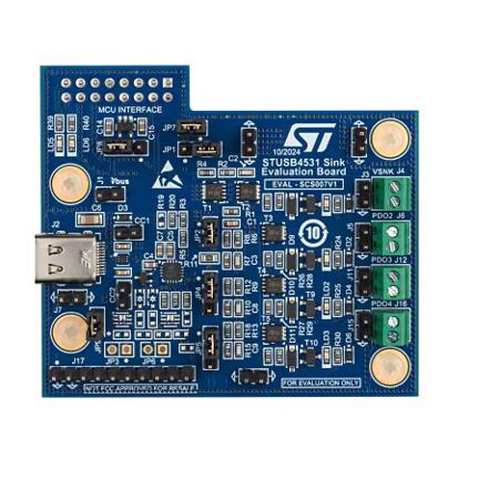 EVAL-SCS007V1 STMicroelectronics  Evaluation Board Evaluation Board for USB PD Sink Based On The STUSB4531 for