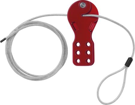 00355 ABUS 6-Lock Plastic, Steel Cable Lockout