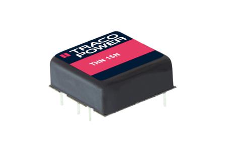 THN-15-1213N TRACOPOWER THN 15N 15W Isolated DC-DC Converter Through Hole, Vin 9 → 18 V dc, Vout 15V dc
