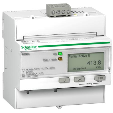 A9MEM3250 Schneider Electric 1, 3 Phase LCD Energy Meter