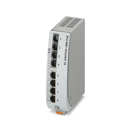 1343031 Phoenix Contact FL SWITCH 1000N-8POE, Unmanaged 8 Port Ethernet Switch With PoE RJ-45