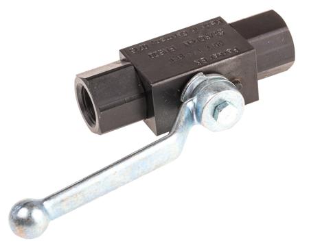 KH1-4CFX Parker Phosphated Steel Line Mounting Hydraulic Ball Valve, KH1/4X G 1/4
