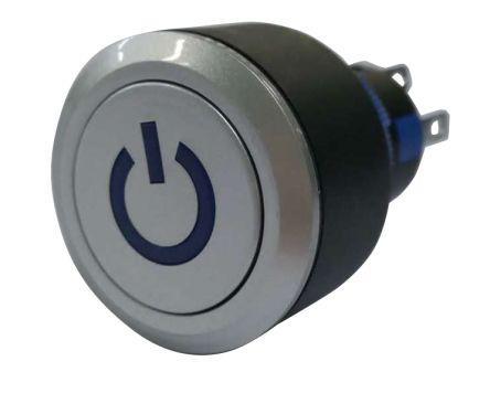 175-8354 2 Poles + Momentary + Blue LED 220V