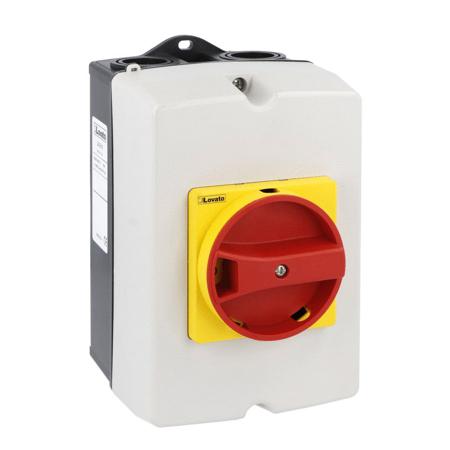 GAZ032 Lovato 3P Pole Isolator Switch - 32A Maximum Current, 22kW Power Rating, IP65