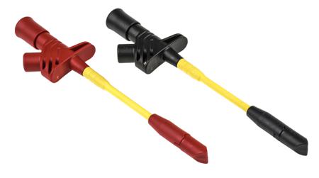 935980217 Hirschmann Test & Measurement Black/Red Grabber Clip with Split Clamp, 10A, 1kV, 4mm Socket