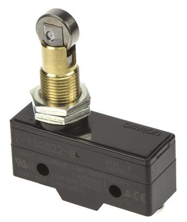Z-15GQ22-B Omron Z Series Plunger Limit Switch, NO/NC, IP00, SPDT, 500V ac Max, 15A Max