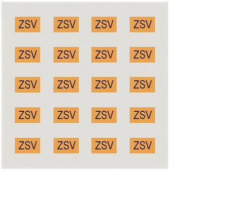 5UH1085 Siemens Orange Adhesive Label Sheet, Pack of 20EA