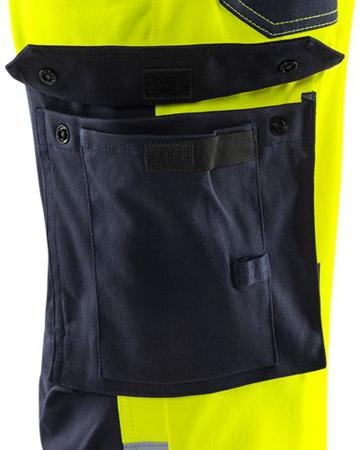 129517-171-172 Fristads 2161 ATHF Men's Trousers Navy, Yellow 88 cm Waist 87cm Leg
