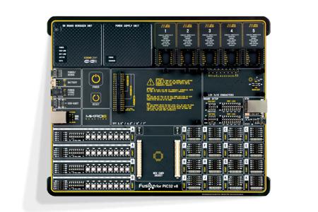 MIKROE-4372 MikroElektronika Fusion for PIC32 v8 with PIC32MX795F512L 32 bit Development Board