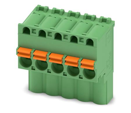 1910063 Phoenix Contact, 5mm Pitch, FKCVW 2.5/ 5-ST, 5 Way, Pluggable Terminal Block, Plug, Spring Cage Termination,
