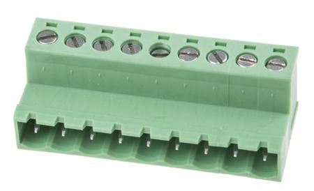 790-0821 RS Pro 5.08mm Pitch Straight PCB Terminal Strip, Plug, Cable Mount, 9 Way