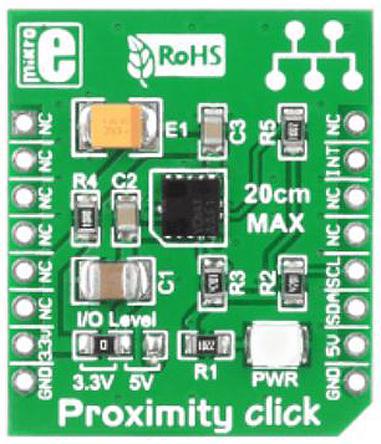 MIKROE-1445 MikroElektronika Proximity Click Motion Sensor Add On Board MikroBus