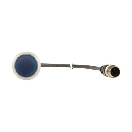 181624-C22-DL-B-K10-24-P3 Eaton, C22 Illuminated Blue Flat Push Button, NO, 22mm Momentary