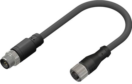 283-4971 RS PRO Straight Female 8 way M12 to Straight Male 8 way M12 Actuator/Sensor Cable, 5m