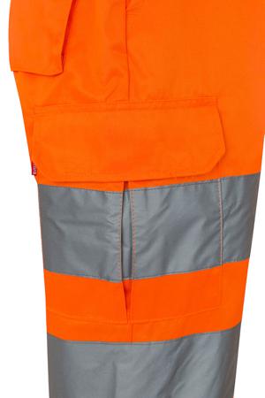 303005_19_S Velilla 303005 Fluorescent Orange Unisex Hi Vis Shorts, 86cm