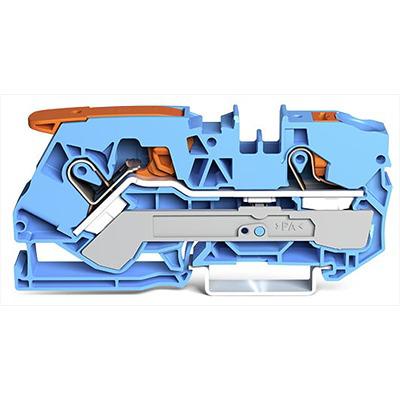 2110-5204 WAGO TOPJOB S Series DIN Rail Terminal Block, 10mm², 1-Level, Push In Termination, ATEX, IECE