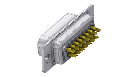 DT15PZ-2 Deltron DT15 15 Way Horizontal D-sub Connector Plug