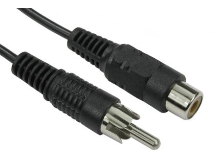 286-2798 RS PRO Male RCA to Female RCA RCA Cable, Black, 5m
