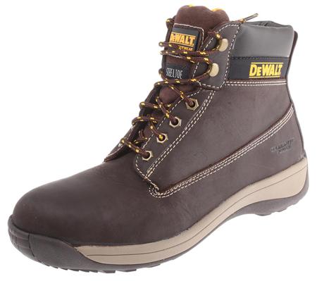 Dewalt Apprentice Brown Size 9 DeWALT Apprentice Brown Steel Toe Capped Men's Safety Boots, UK 9, EU 43