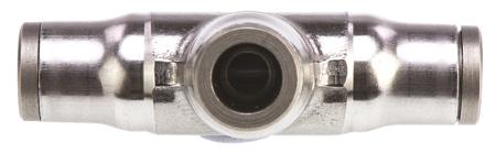 3804-06-00 Legris 3804 Pneumatic Tee Tube-to-Tube Adapter, Push In 6 mm x Push In 6 mm x Push In 6 mm