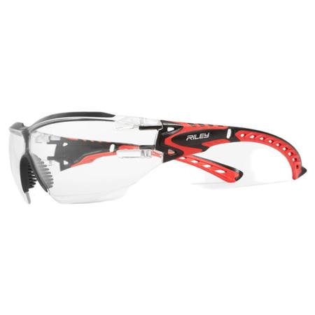 RLY00560 Riley Sparta Eco Anti-Mist UV Safety Glasses, Clear Polycarbonate Lens, Vented