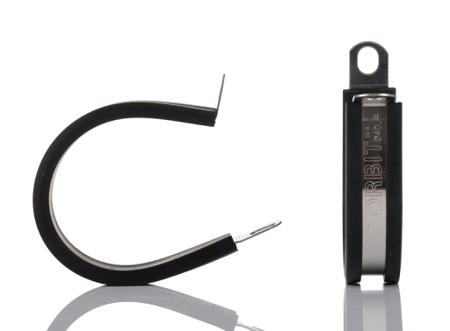 253-8566 RS PRO 40mm Black, Stainless Steel 304 P Clip