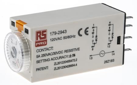 179-2943 Analogue Time Relay. 8 pin DPCO