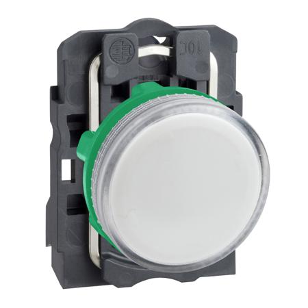 XB5AV61 Schneider Electric, Harmony XB5, Panel Mount White Pilot Light, 22mm Cutout, IP66, IP67, 250V