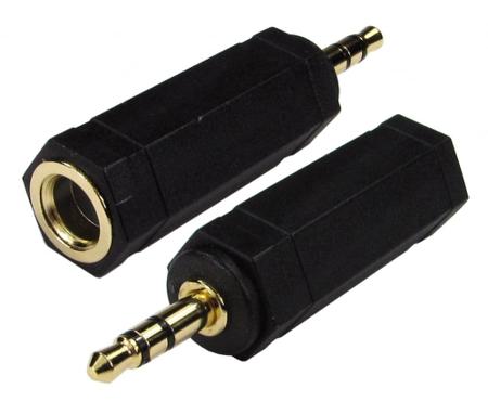286-2896 RS PRO A/V Connector Adapter, Male 3.5 mm Stereo to Female 6.35 mm Stereo