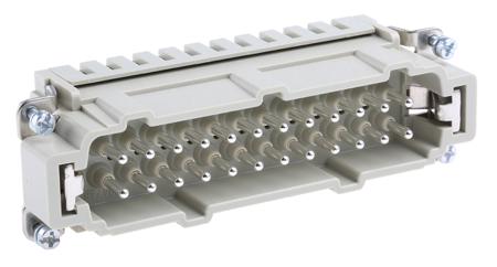 09330242616 HARTING Heavy Duty Power Connector Insert, 16A, Male, Han ES Series, 24 Contacts