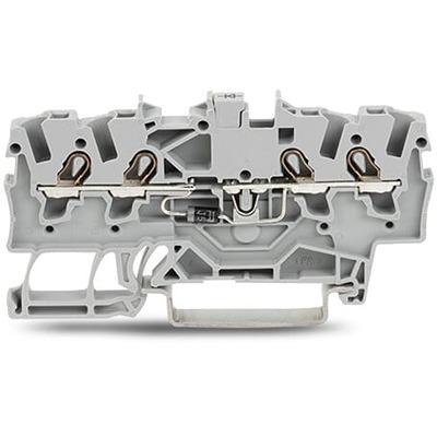 2001-1411-1000-410 WAGO2001-1411/1000-410 TOPJOB S Series DIN Rail Terminal Block, 1.5mm², 1-Level, Push-In Cage Clamp Termination