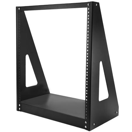 2POSTRACK12 12U Server Rack With Steel 2-Post Frame in Black